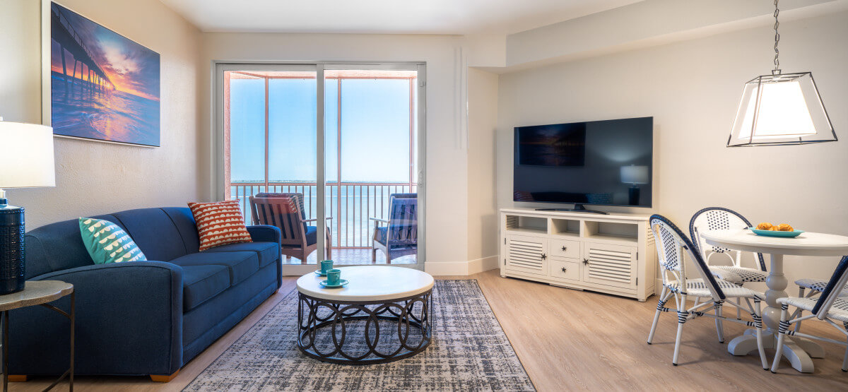 Beach view room at Pink Shell Beach Resort